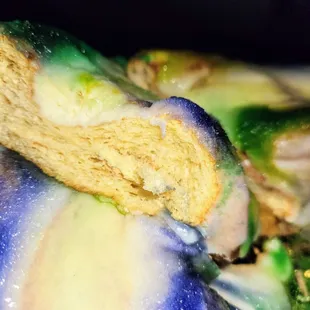 Cream cheese king cake slice