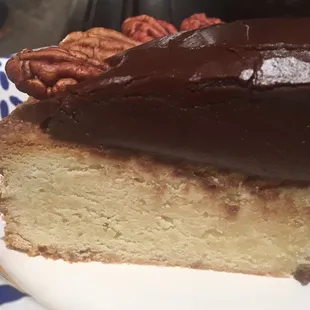 The cake is so dense it is hardly edible