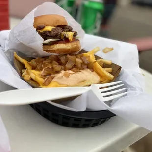 Double Cheeseburger Jimi Fries