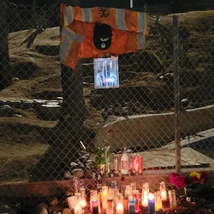 The memorial across the street.