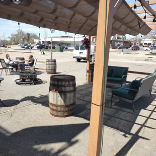 covered patio out the front door