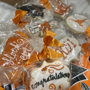 congratulations cookies wrapped in cello bags