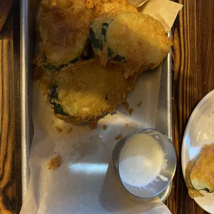Huge, delicious Fried Zucchini and ranch.  Exceptional!
