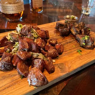 Steak bites &amp; haymaker potatoes