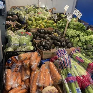 a variety of vegetables on display