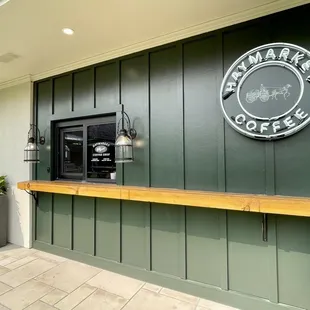 the front of the building