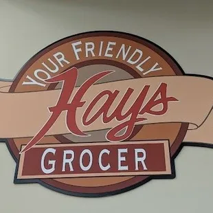 logo on inside wall of store