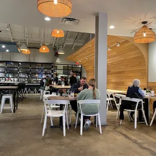 people sitting at tables