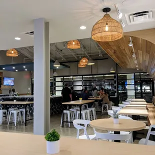 a view of the dining area