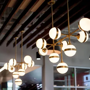 Lighting at HayStack Coffee that's perfect for study time, mingling with friends or just a comfortable place to sit and read.