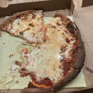 Puddle of pizza