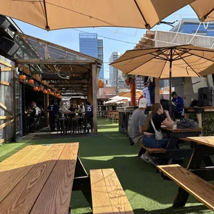 outside, sushi and sashimi