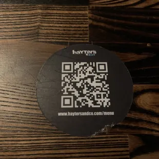 QR code menu