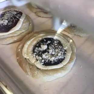 a pastry being made