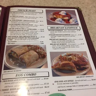 menu, burritos and wraps