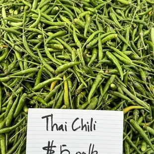 a pile of green beans