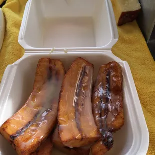 a container of banana slices