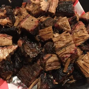 1/2 lb of burnt ends to-go