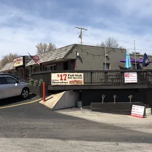 Store front and patio deck