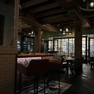 Bar, seating, kitchen