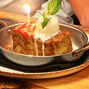 Bread pudding dessert