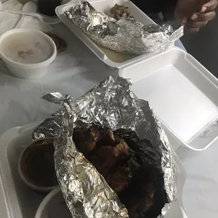 Hazed wings Brisket  Pull pork sandwich  Mac n cheese Mexican corn Cole slaw OG lemonade Hazed Lemonade Banana pudding