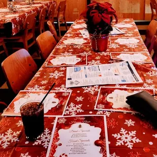 Set up for the Meetup group dinner