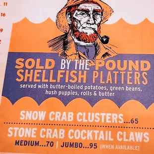 a poster for a seafood restaurant