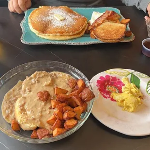 Half order of biscuits and gravy and a combo