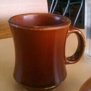 a coffee cup and a donut