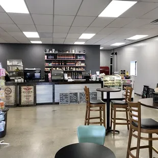 the inside of the store