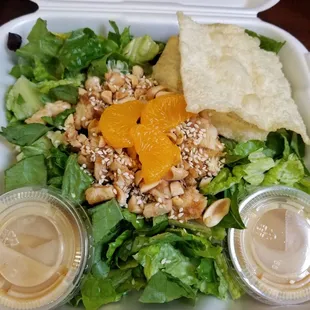 Chinese chicken salad with Asian dressing