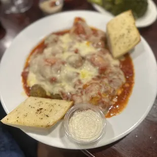 Stuffed shells with meatballs