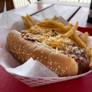 Hot Dog Combo but with chili and cheese.