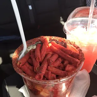 Takis and a whole lot of deliciousness right under.