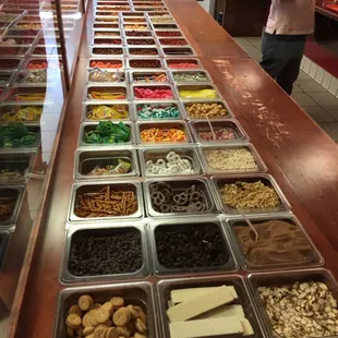 Fruits chips and candies