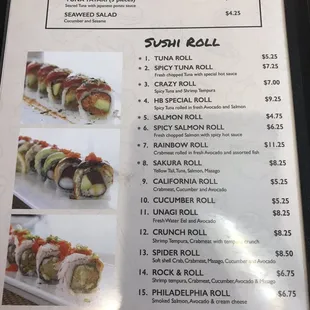 Full menu