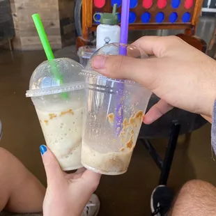 Banana Cream Pie Smoothie with grahams