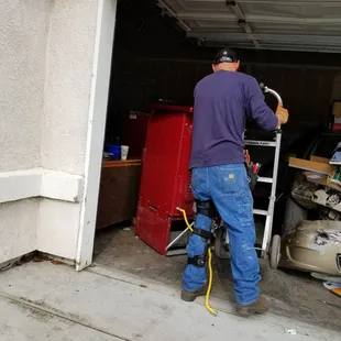 They send the delivery man to work on your machines!