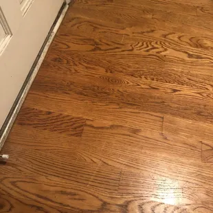 Delivery guy scratched my floors when bringing in my fridge.
