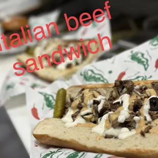 Italian beef sandwich