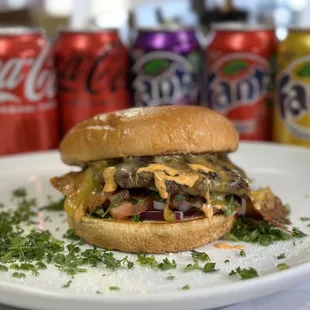 salsa burger(made with fresh salsa)