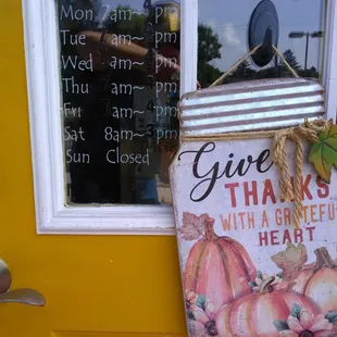 Hours 7-4 M- F. 8-3 Sat. Closed Sundays