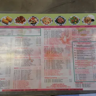 Regular menu