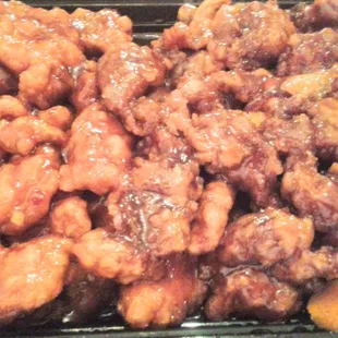 Half General Tso's, 3/5. Half Orange Beef 3.5/5