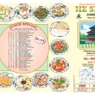 the menu
