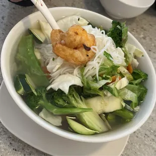 Shrimp Rice noodle soup