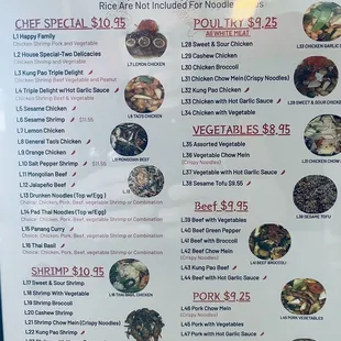 Lunch menu