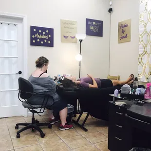 Janelle, the master, at work!