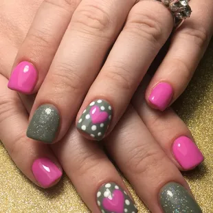 Acrylic with Gel polish